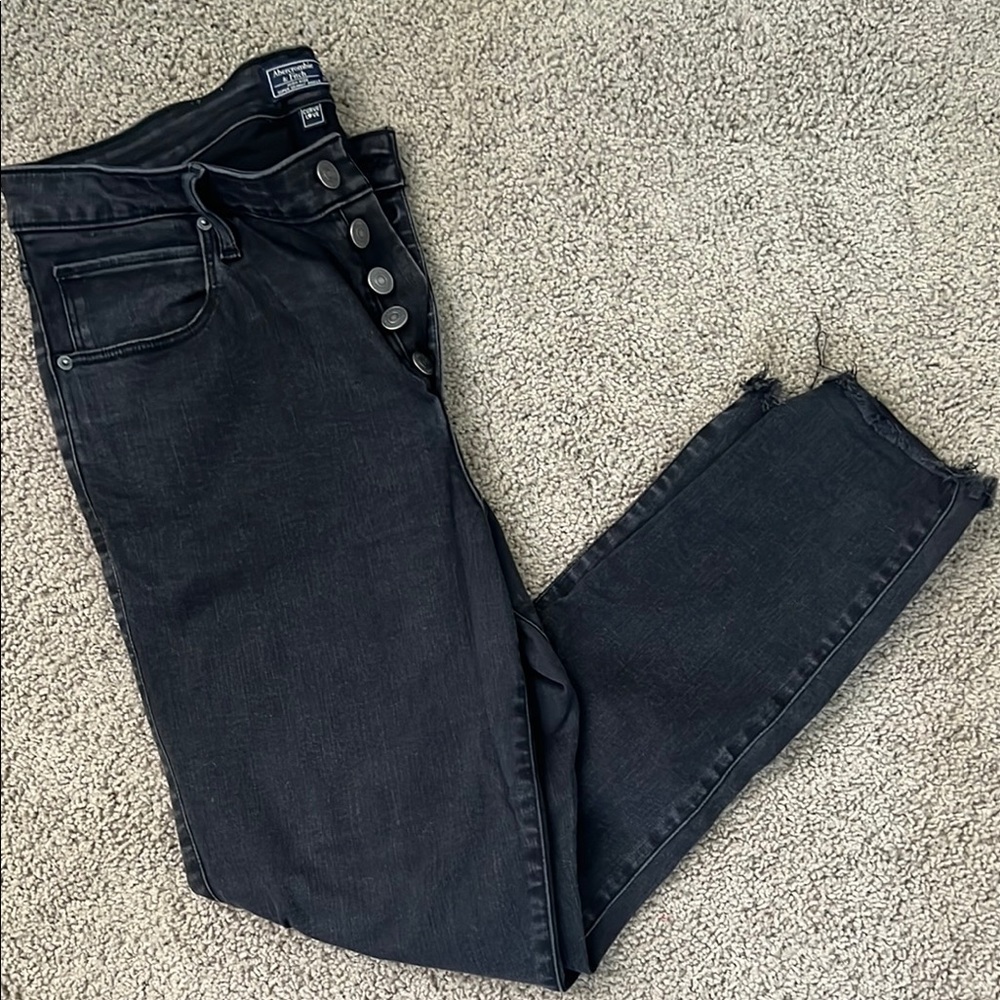 Abercrombie & Fitch Black Skinny Jeans Premium Fit